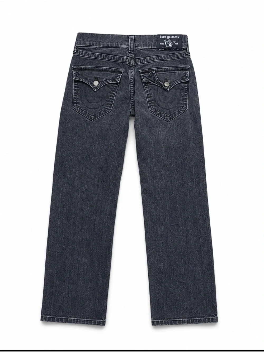 True Religion Straight Leg Jeans Mens 32x33 Dark Wash Designer Denim Y2K